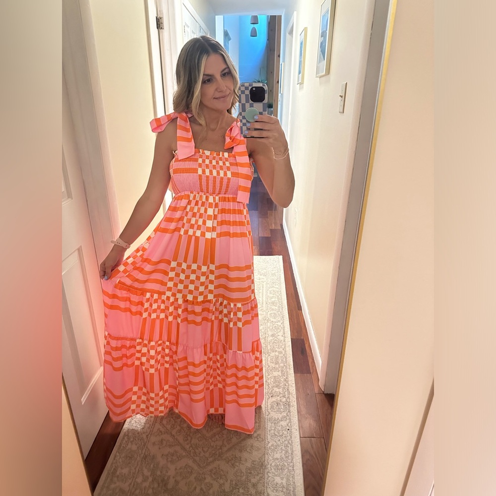 New Unbranded Cheerful Gingham Maxi Dress